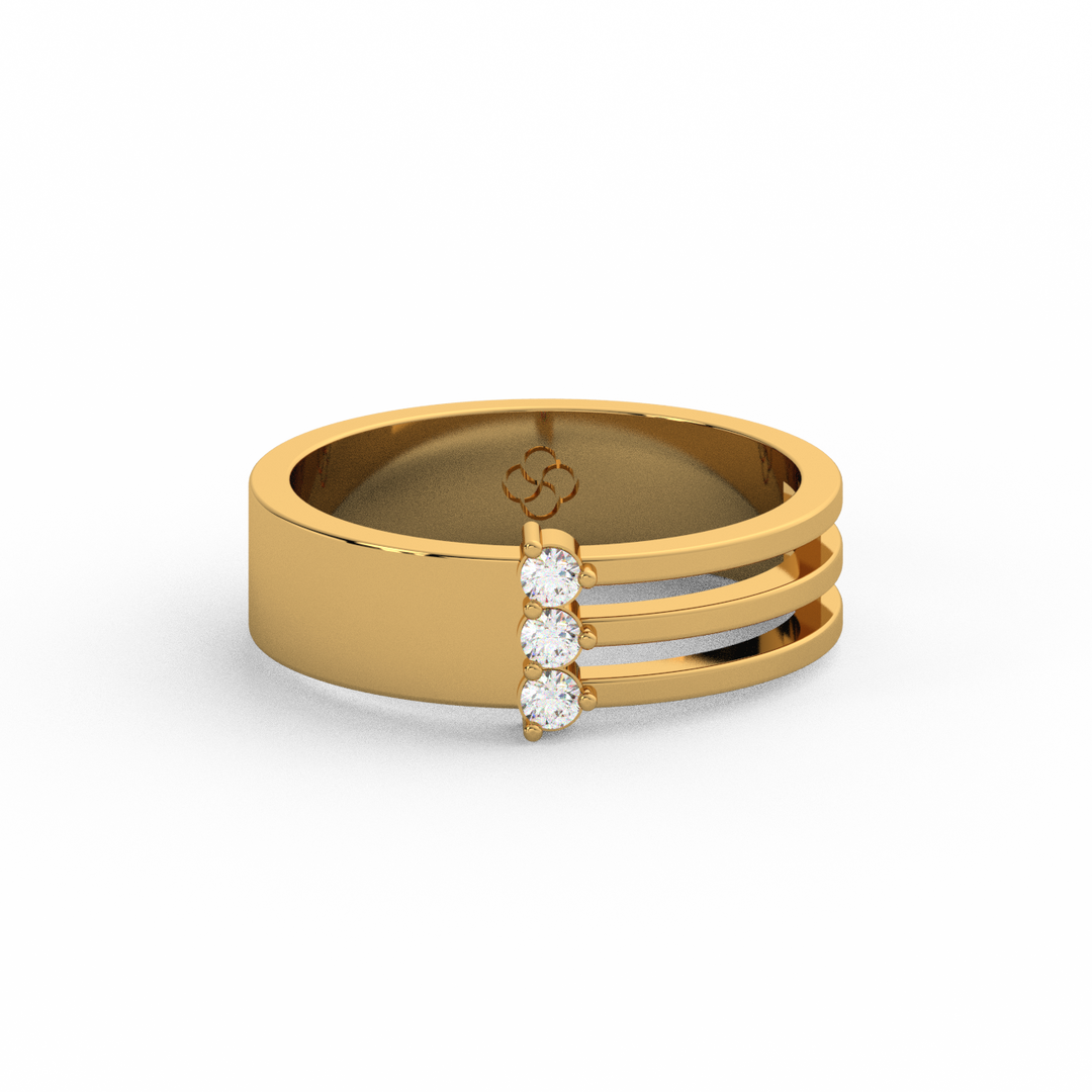 Triple Wave Lab Grown Diamond Ring by Stefee Jewels