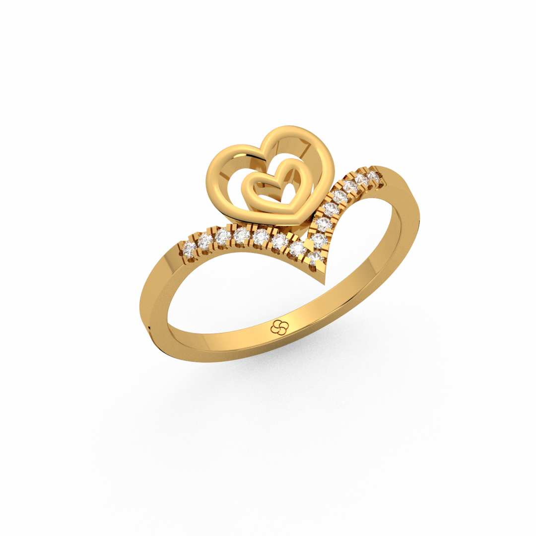 The Heart   Lab Grown Diamond Ring by Stefee Jewels