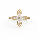 Load image into Gallery viewer, The 4- Lab Grown Diamond Petal  Ring by Stefee Jewels