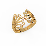 Load image into Gallery viewer, Mermaid Petals Shaped Lab Grown Diamond Ring by Stefee Jewels