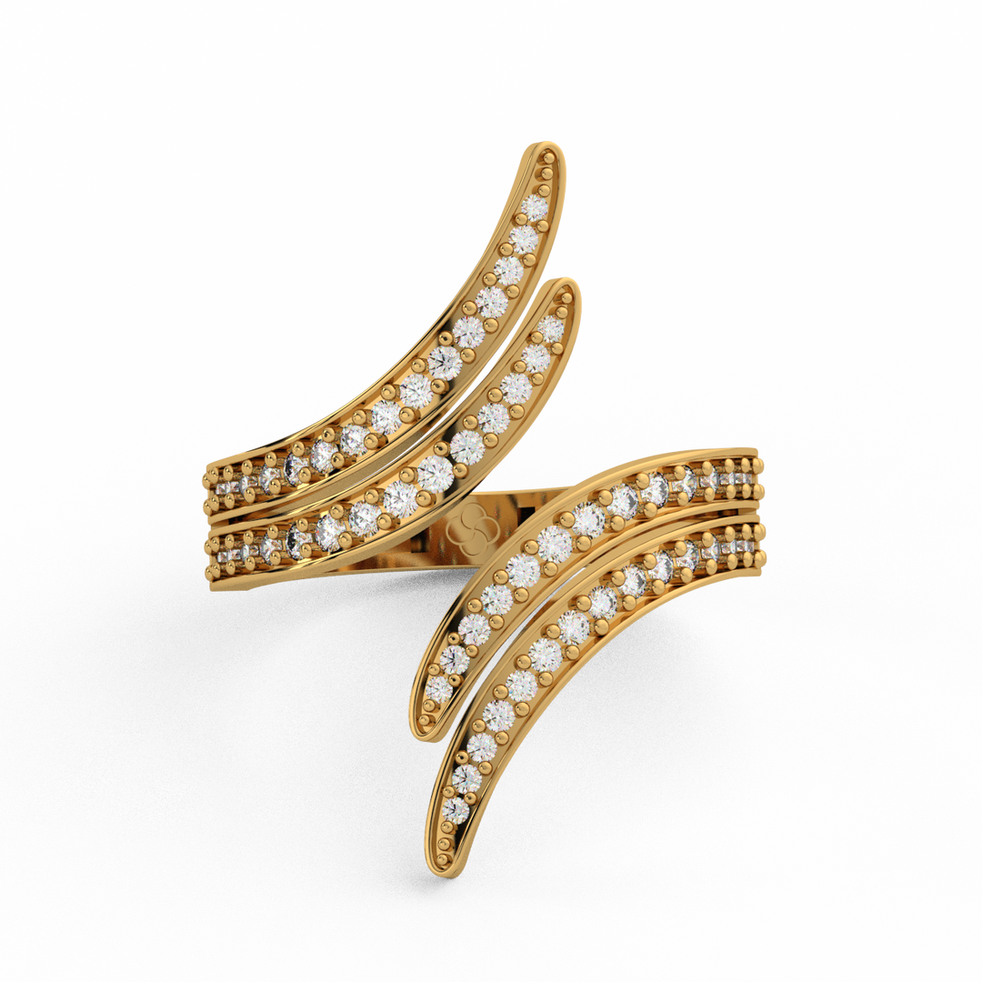 Swirl  Lab Grown Diamond Ring by Stefee Jewels
