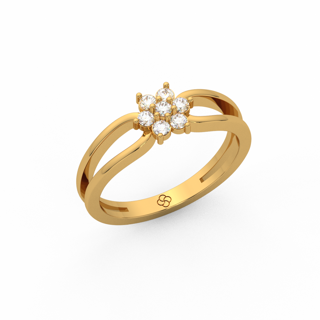 Halo-Star  Lab Grown Diamond Ring by Stefee Jewels