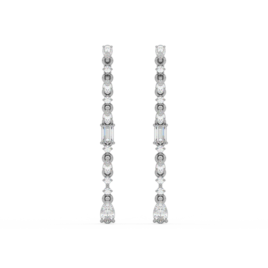 Diamond Fringe Earrings  Studs By Stefee Jewels