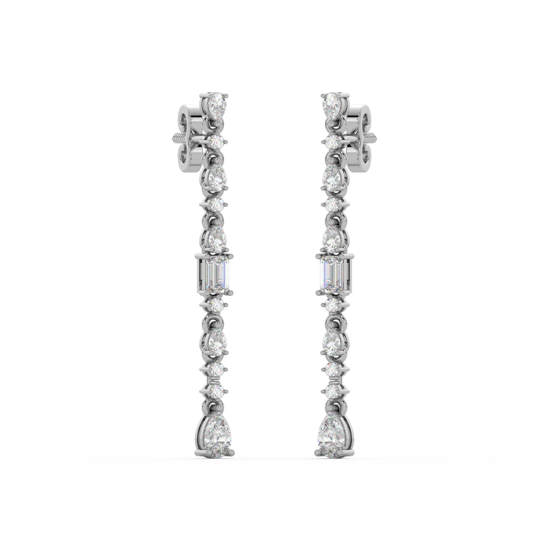 Diamond Fringe Earrings  Studs By Stefee Jewels