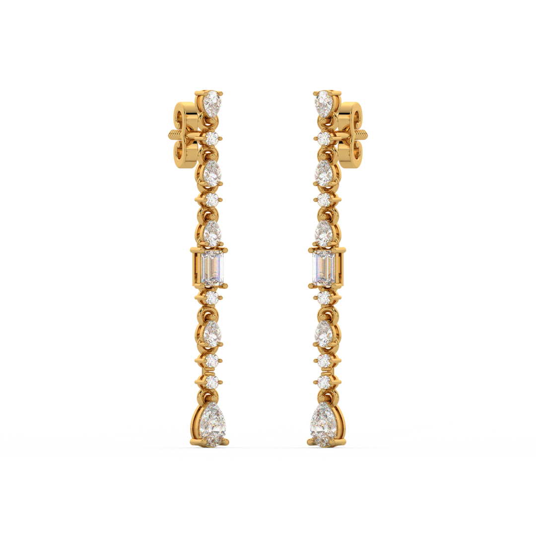 Diamond Fringe Earrings  Studs By Stefee Jewels