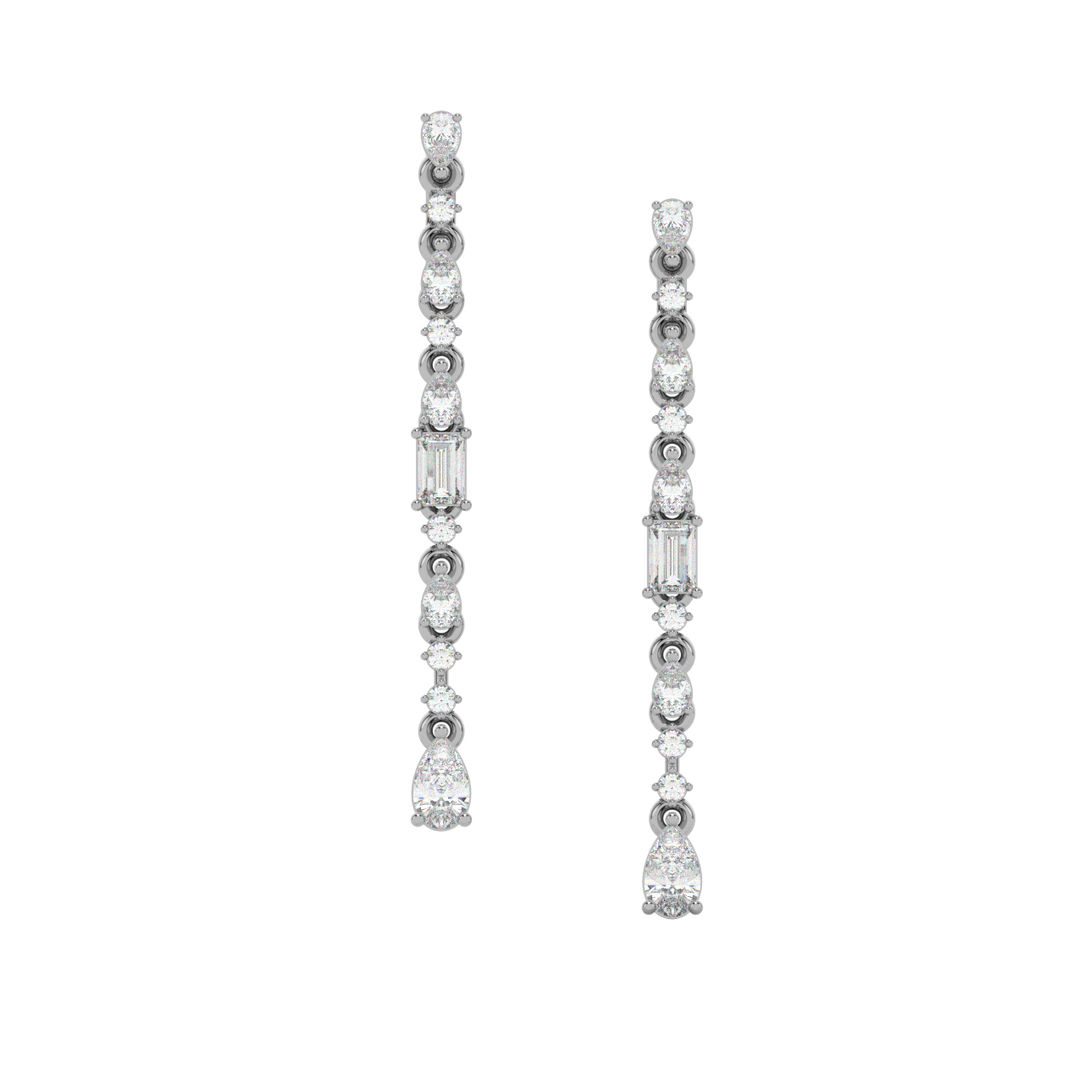 Diamond Fringe Earrings  Studs By Stefee Jewels