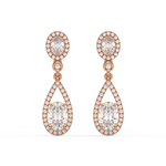Load image into Gallery viewer, Brilliant Cut Lab Grown Diamond Halo Earrings By Stefee Jewels
