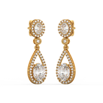 Load image into Gallery viewer, Brilliant Cut Lab Grown Diamond Halo Earrings By Stefee Jewels