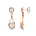 Load image into Gallery viewer, Brilliant Cut Lab Grown Diamond Halo Earrings By Stefee Jewels