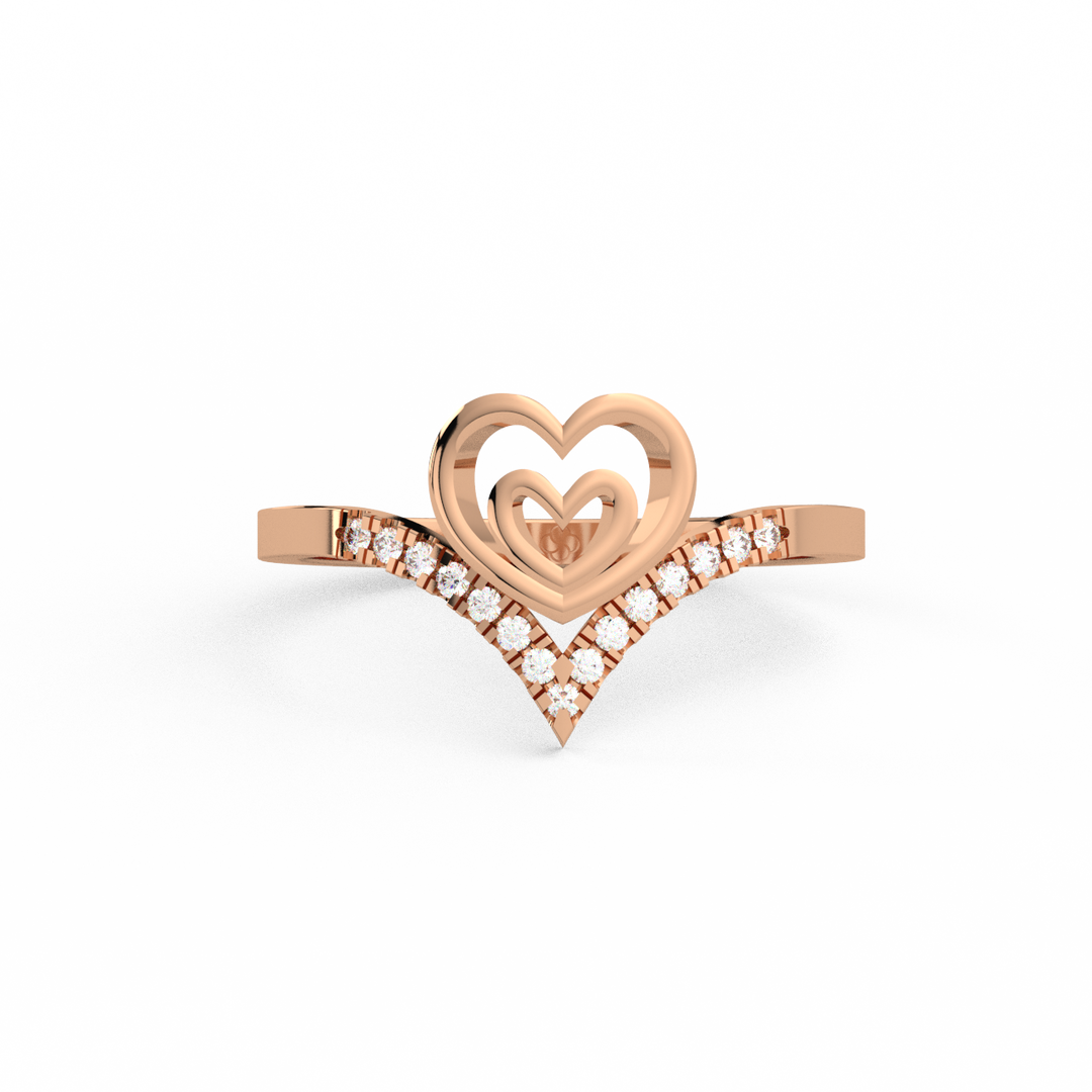 The Heart   Lab Grown Diamond Ring by Stefee Jewels