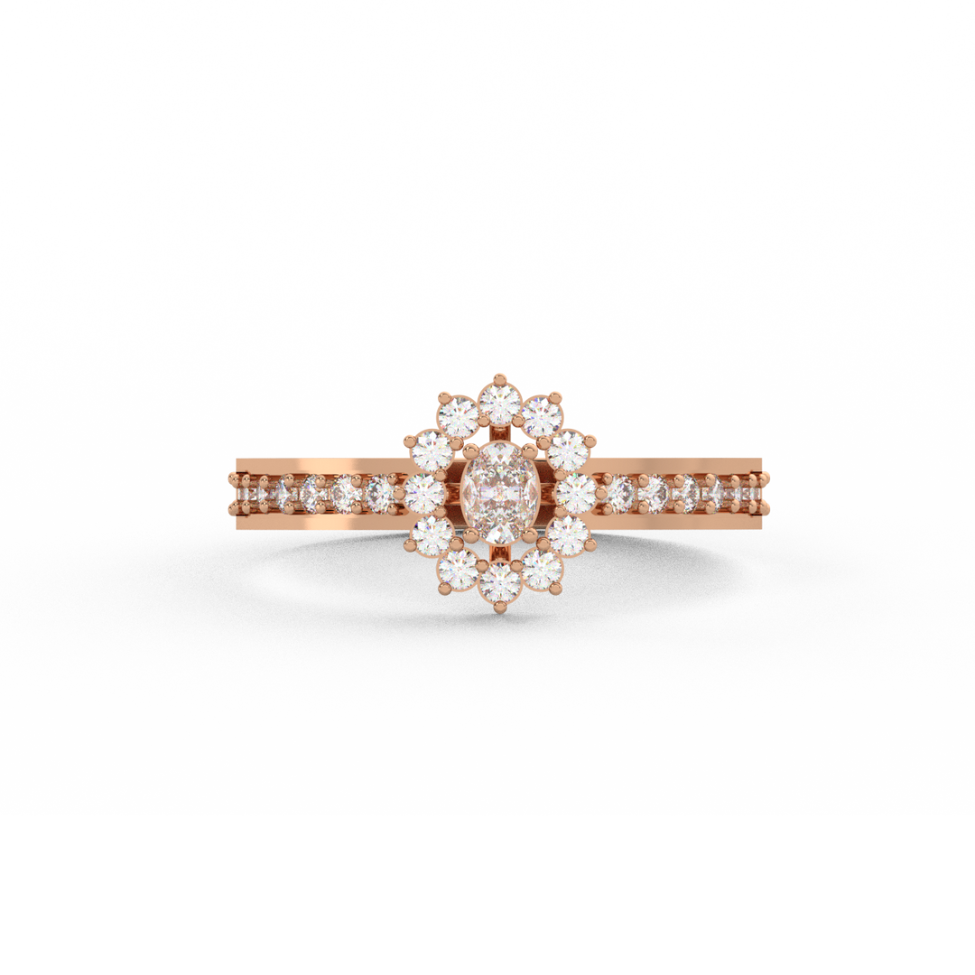 Radiant Engagement Lab Grown Diamond  Ring by Stefee Jewels