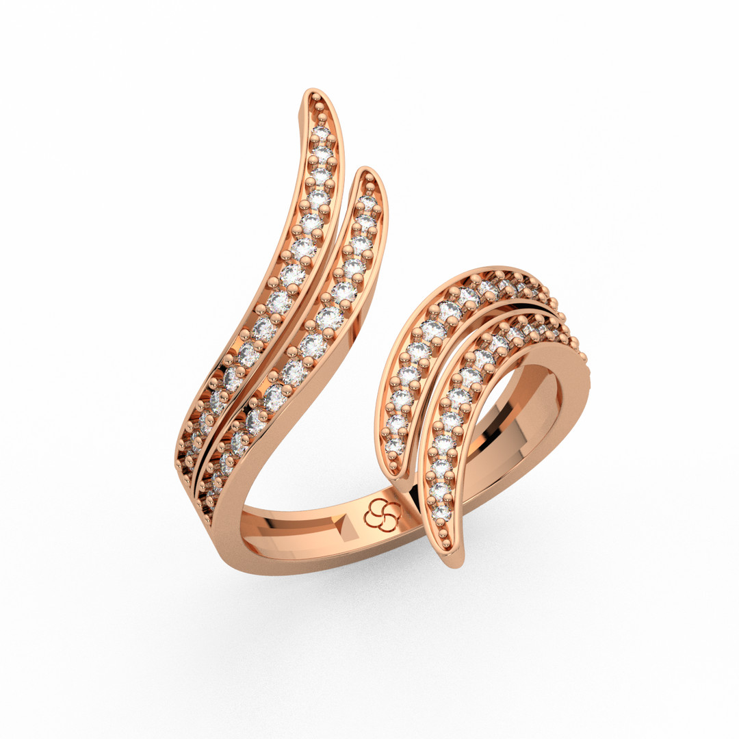 Swirl  Lab Grown Diamond Ring by Stefee Jewels