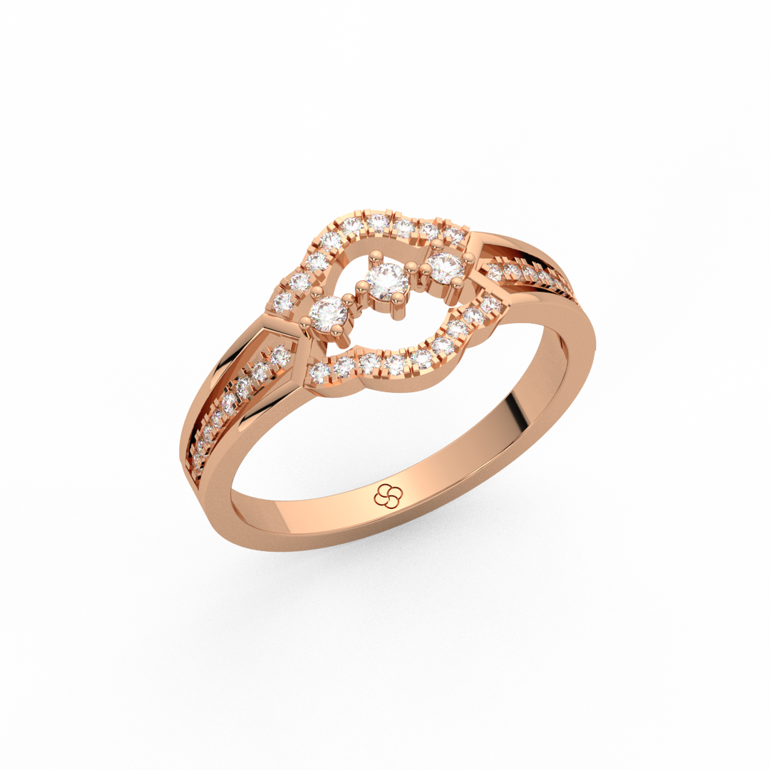 The Connected Stones Lab Grown Diamond   Ring by Stefee Jewels