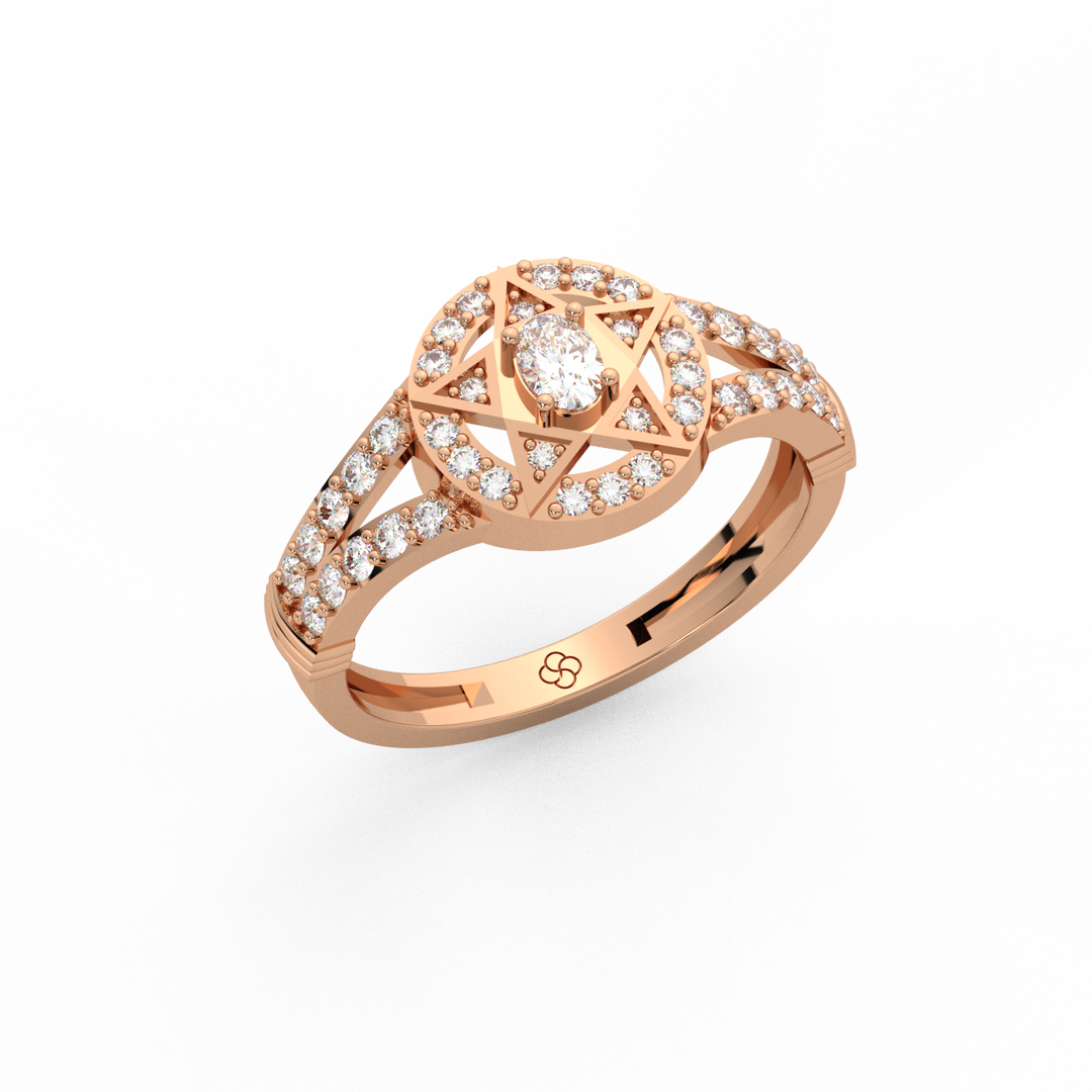 Bold & Stylish Lab Grown Diamond Engagement Ring by Stefee Jewels
