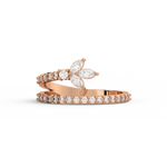 Load image into Gallery viewer, Spiral Left Petal Lab Grown Diamond Ring by Stefee Jewels