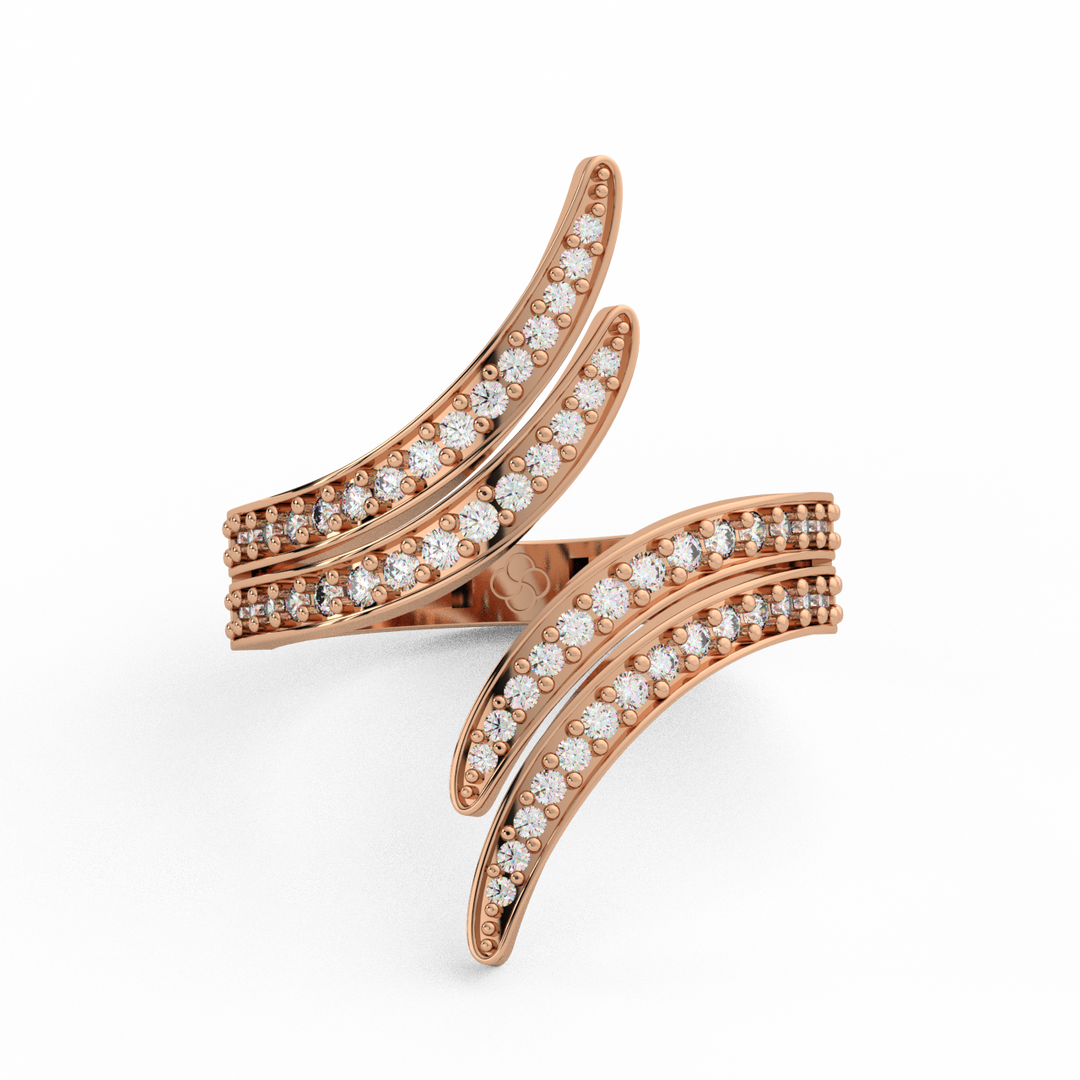 Swirl  Lab Grown Diamond Ring by Stefee Jewels