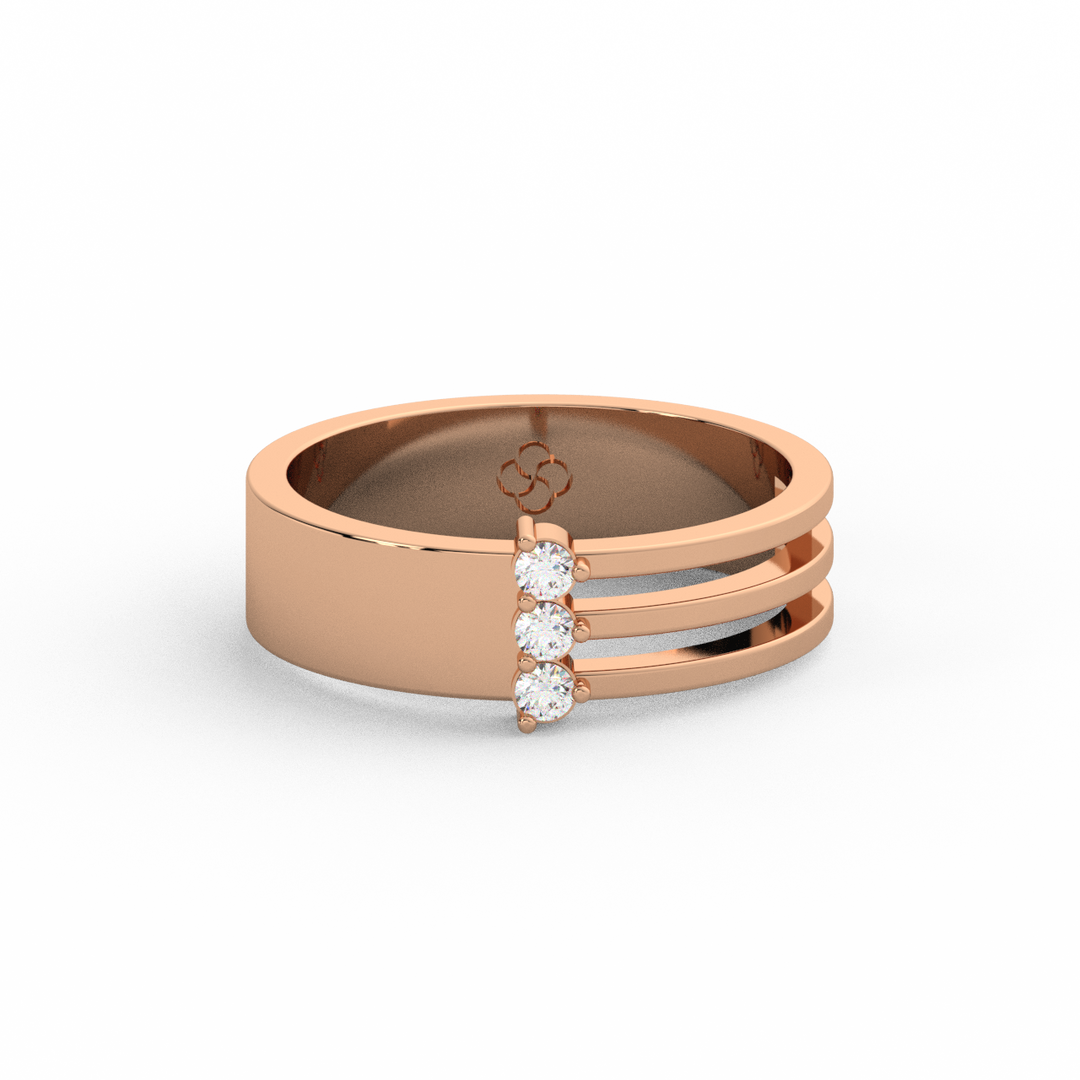 Triple Wave Lab Grown Diamond Ring by Stefee Jewels