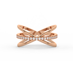 Load image into Gallery viewer, Criss-Cross  Lab Grown Diamond Ring by Stefee Jewels