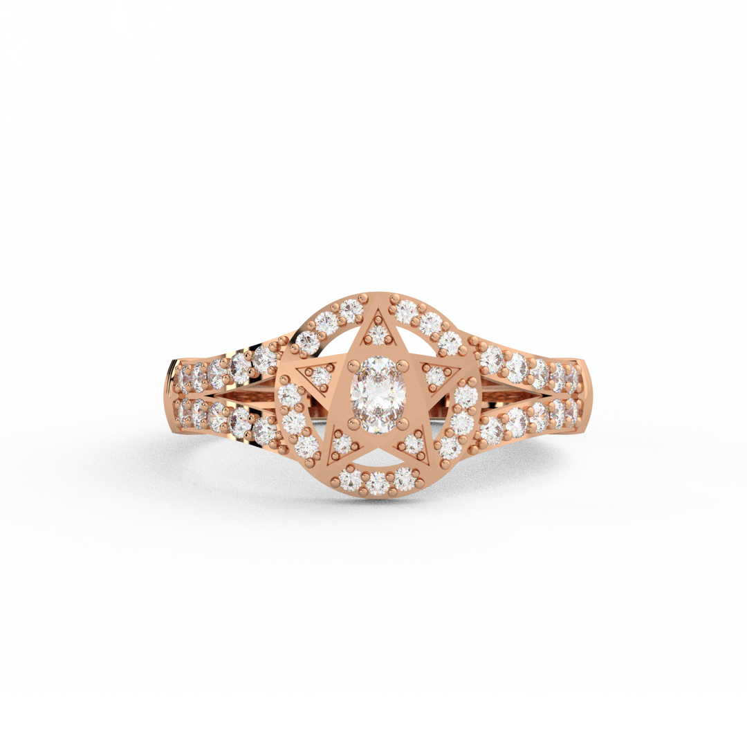Bold & Stylish Lab Grown Diamond Engagement Ring by Stefee Jewels
