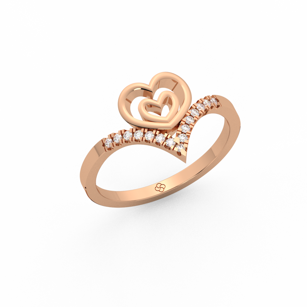 The Heart   Lab Grown Diamond Ring by Stefee Jewels