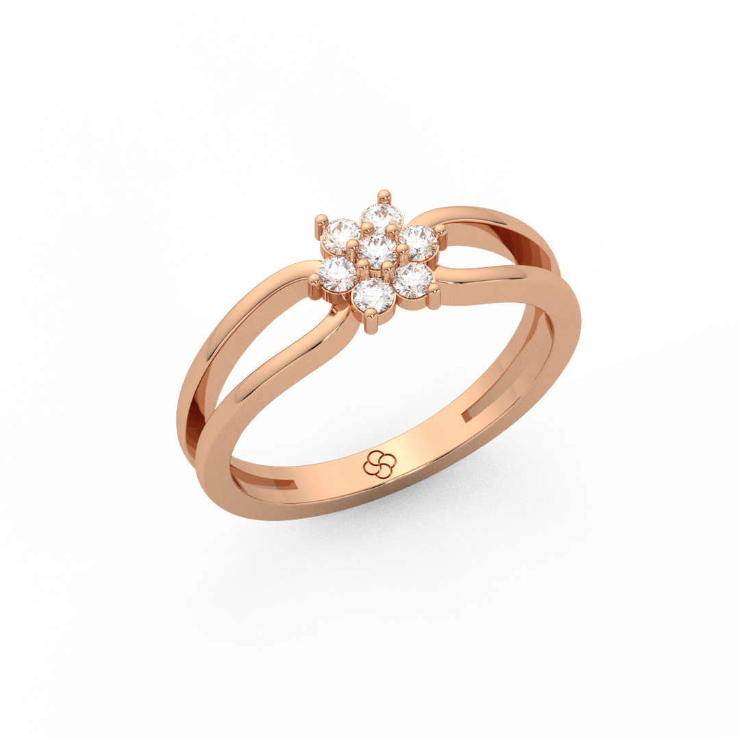 Halo-Star  Lab Grown Diamond Ring by Stefee Jewels
