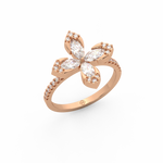 Load image into Gallery viewer, The 4- Lab Grown Diamond Petal  Ring by Stefee Jewels