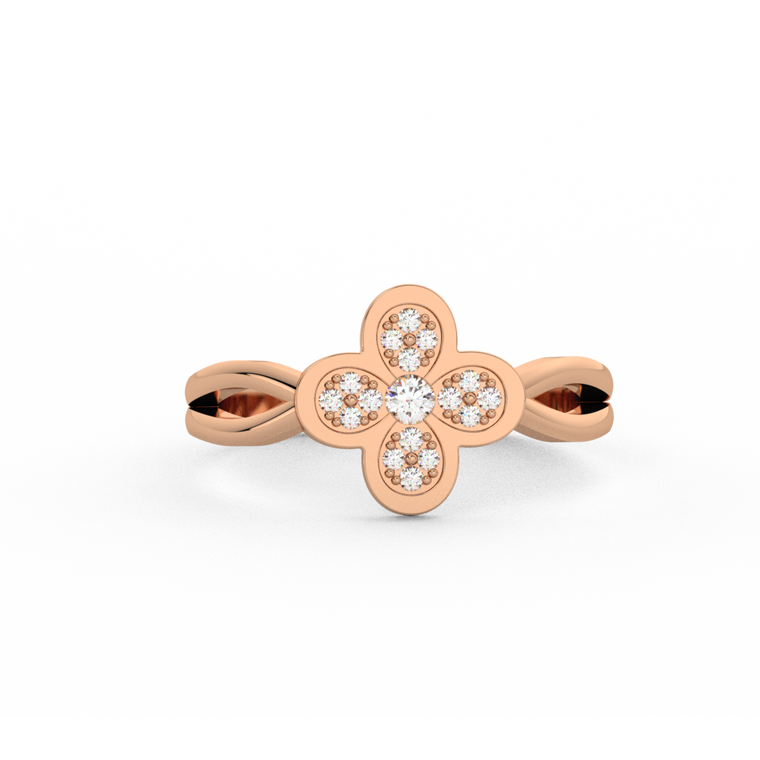 The 4-Leaf Clover Lab Grown Diamond  Ring by Stefee Jewels