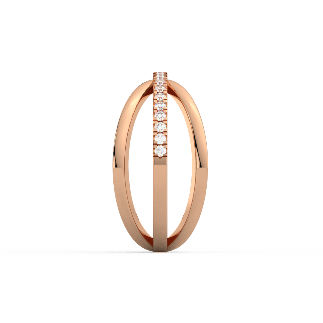 Criss-Cross  Lab Grown Diamond Ring by Stefee Jewels