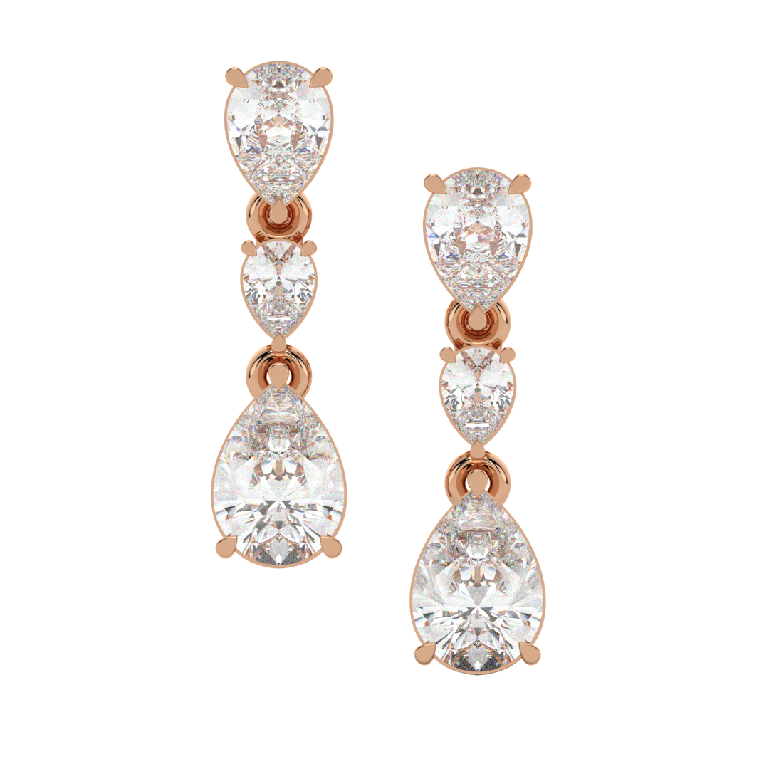Double Halo Lab Grown Diamond  Studs By Stefee Jewels