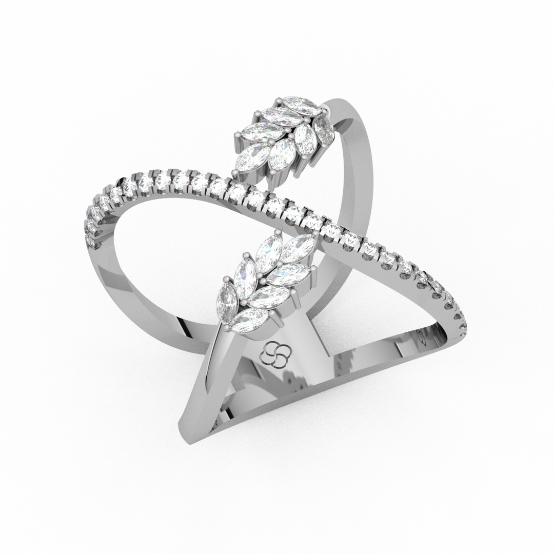 Brilliant Petals Lab Grown Diamond Ring by Stefee Jewels
