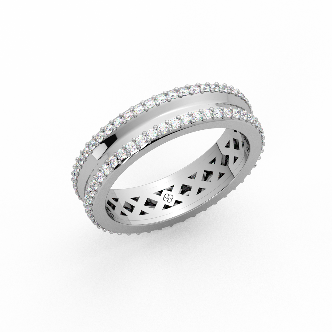 2  Lab Grown Diamond  Bands Ring by Stefee Jewels