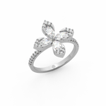 Load image into Gallery viewer, The 4- Lab Grown Diamond Petal  Ring by Stefee Jewels