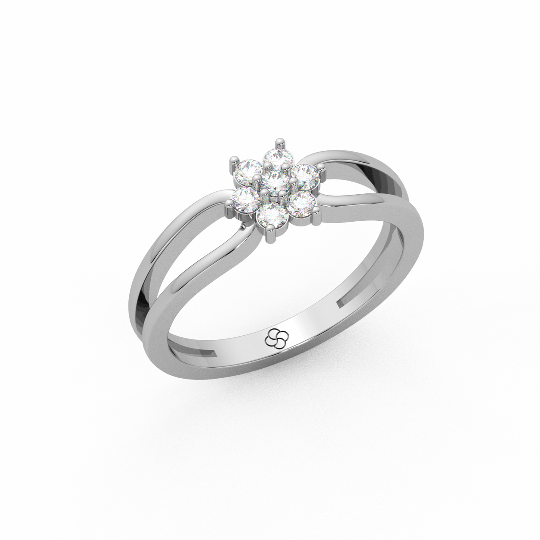 Halo-Star  Lab Grown Diamond Ring by Stefee Jewels