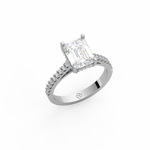 Load image into Gallery viewer, Emerald-Cut  Lab Grown Diamond  Ring by Stefee Jewels