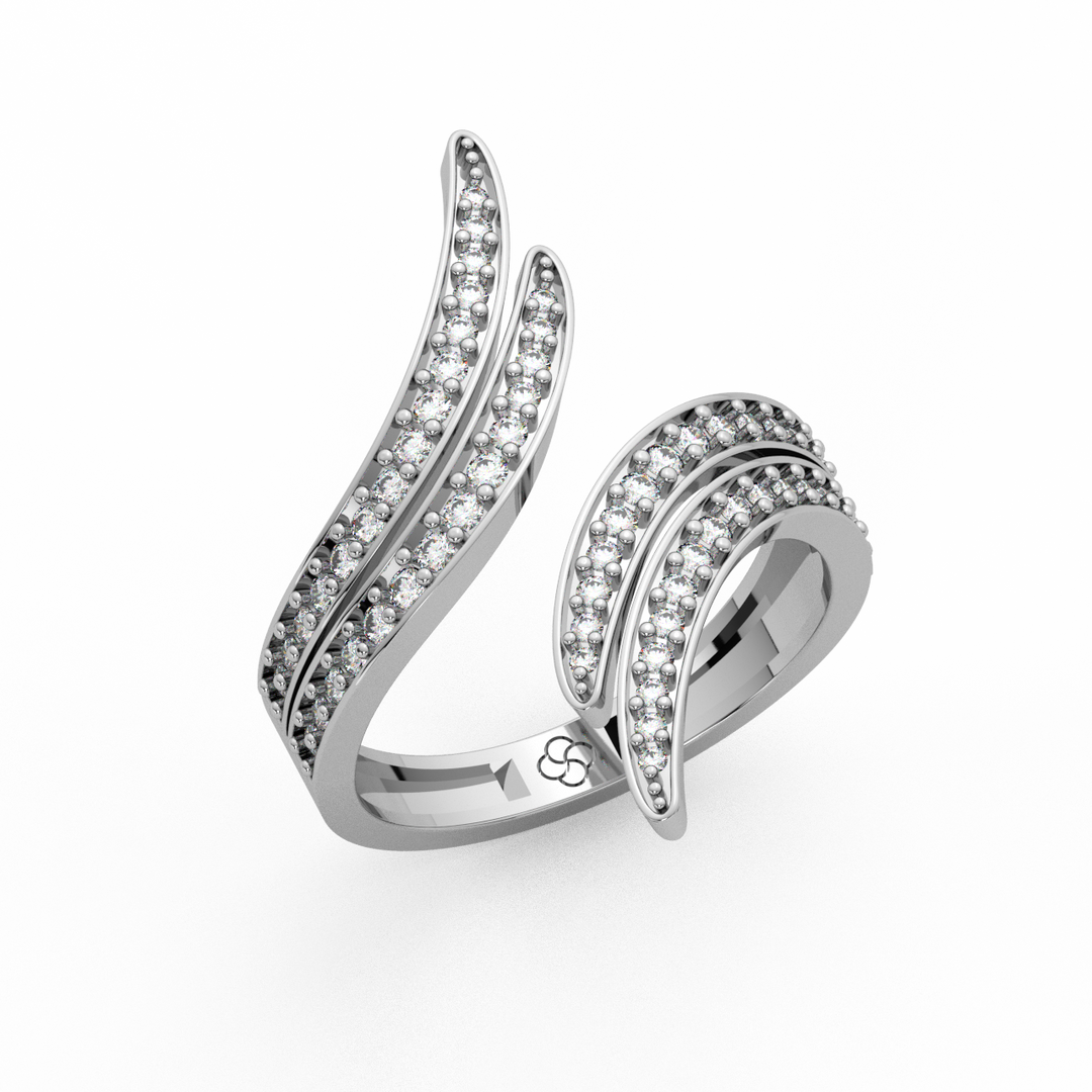 Swirl  Lab Grown Diamond Ring by Stefee Jewels