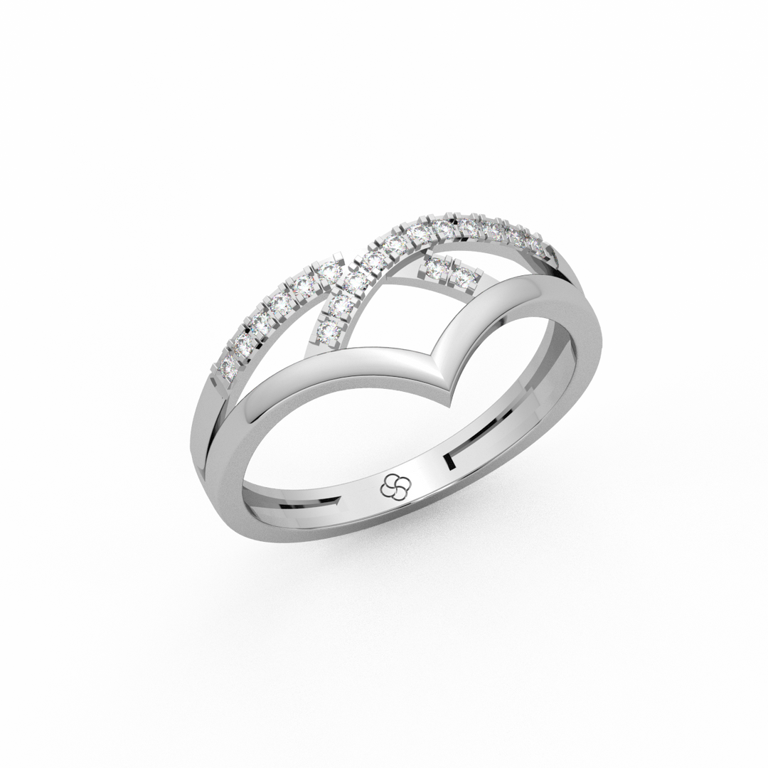 Crown  Lab Grown Diamond Ring by Stefee Jewels
