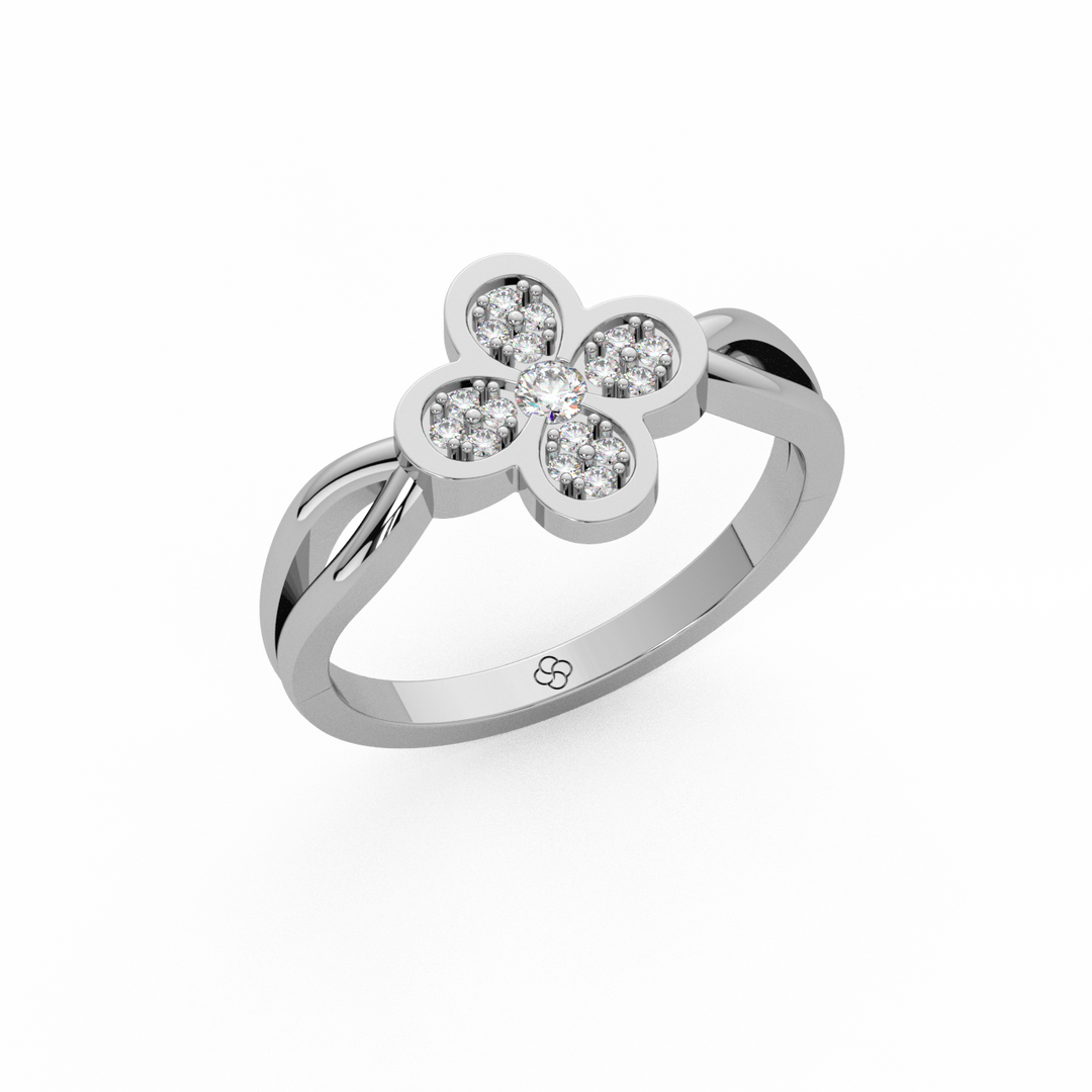 The 4-Leaf Clover Lab Grown Diamond  Ring by Stefee Jewels
