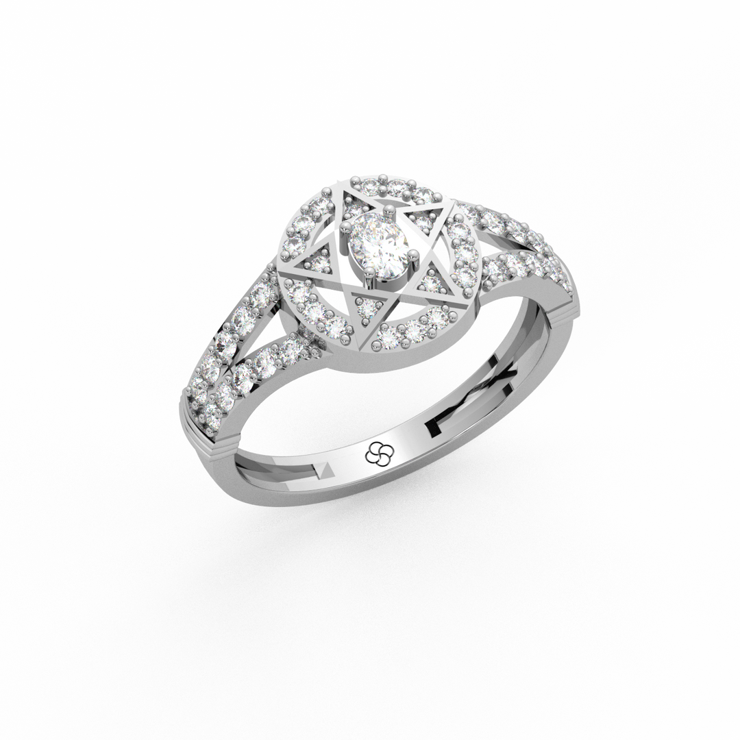 Bold & Stylish Lab Grown Diamond Engagement Ring by Stefee Jewels