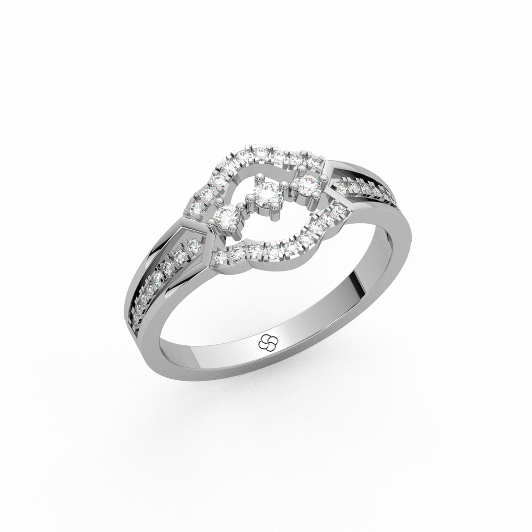 The Connected Stones Lab Grown Diamond   Ring by Stefee Jewels