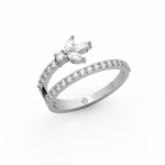 Load image into Gallery viewer, Spiral Left Petal Lab Grown Diamond Ring by Stefee Jewels