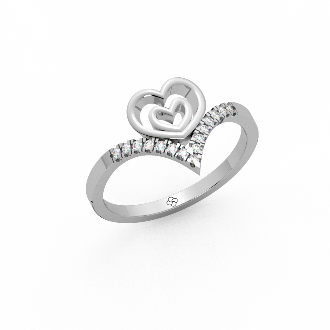The Heart   Lab Grown Diamond Ring by Stefee Jewels