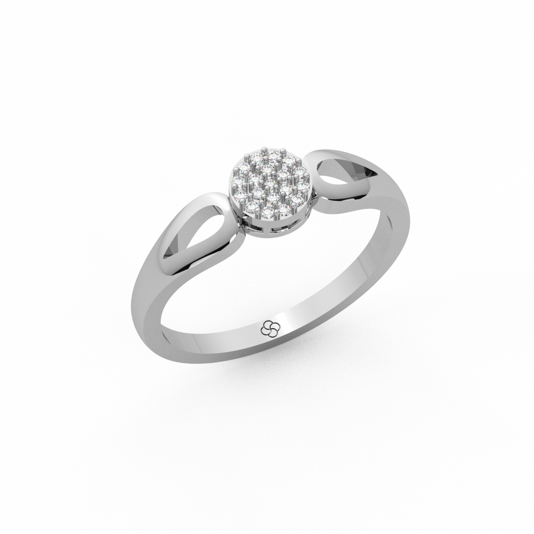 The Halo-Twisted Lab Grown Diamond Ring by Stefee Jewels