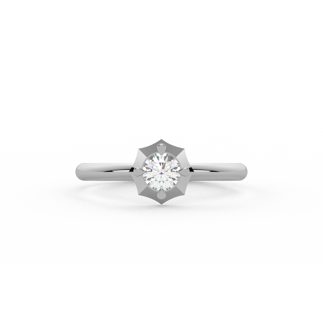 Empress Halo Lab Grown Diamond Engagement Ring by Stefee Jewels