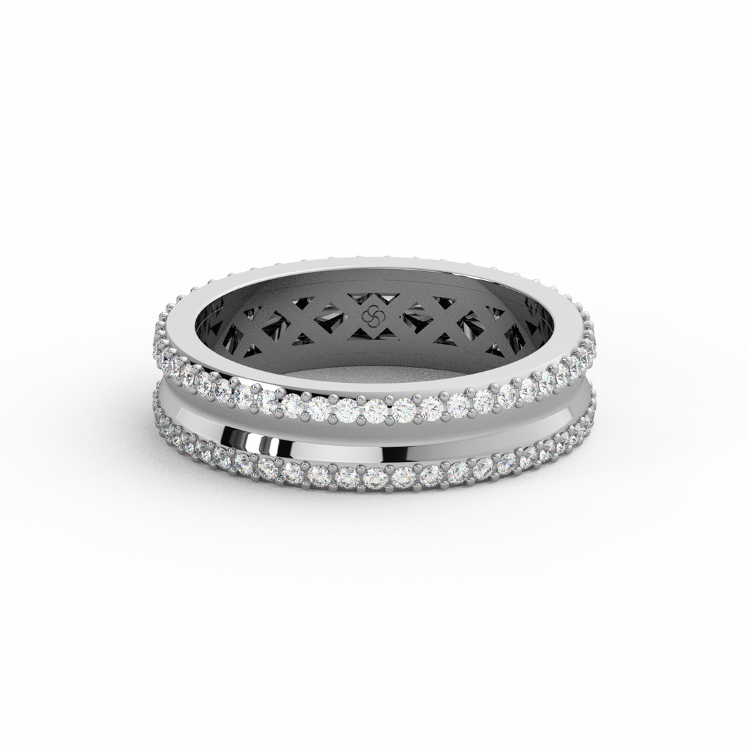 2  Lab Grown Diamond  Bands Ring by Stefee Jewels