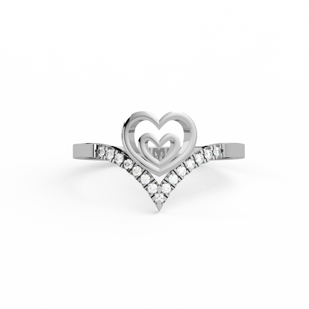 The Heart   Lab Grown Diamond Ring by Stefee Jewels