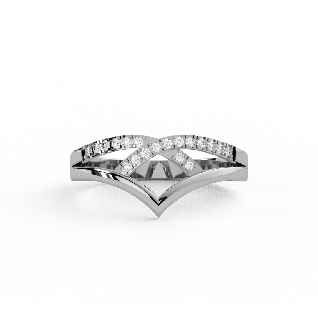 Crown  Lab Grown Diamond Ring by Stefee Jewels