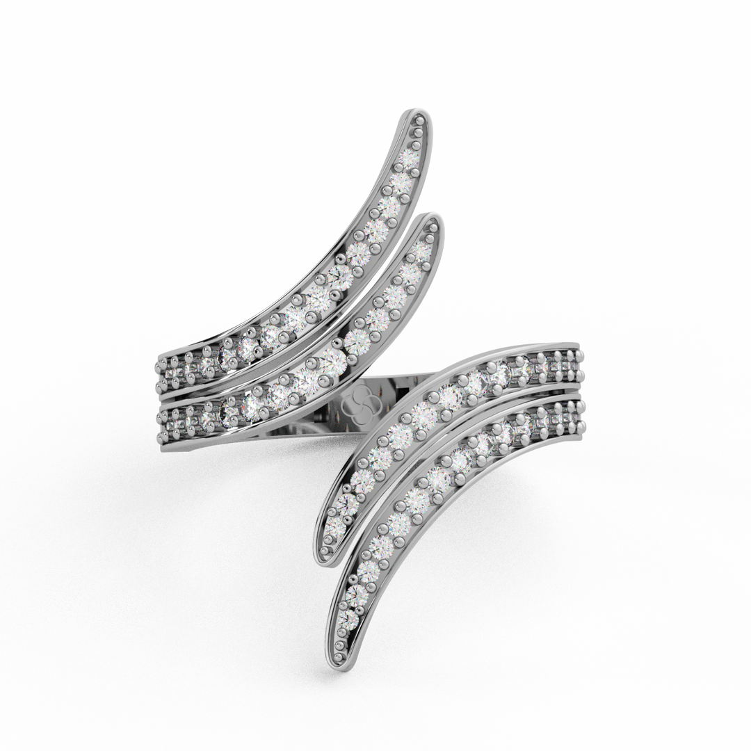 Swirl  Lab Grown Diamond Ring by Stefee Jewels