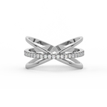 Load image into Gallery viewer, Criss-Cross  Lab Grown Diamond Ring by Stefee Jewels