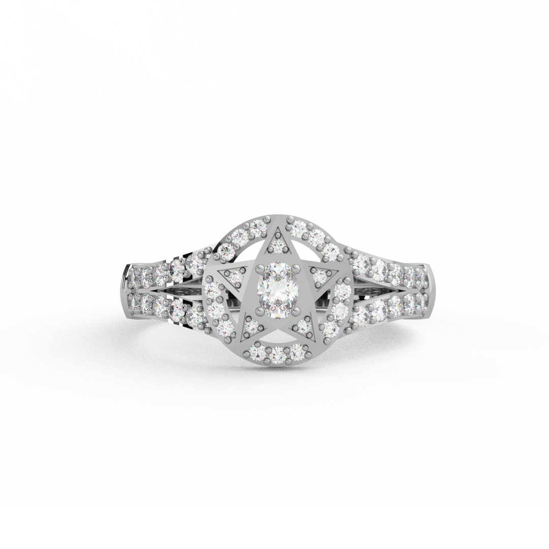 Bold & Stylish Lab Grown Diamond Engagement Ring by Stefee Jewels