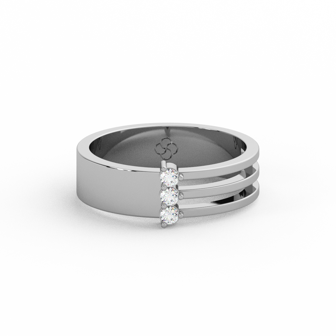 Triple Wave Lab Grown Diamond Ring by Stefee Jewels